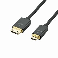 ELECOM スーパースリムHDMIケーブル(マイクロ-ミニ) DH-HD14EMU15BK