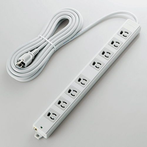 ELECOM 雷ガードタイプ 熱に強い8個口工事用タップ T-WRMK3850LG_RS