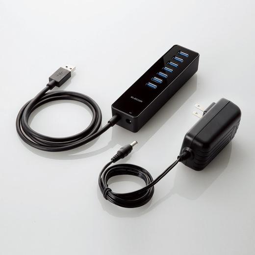 ELECOM USBHUB3.0/}Olbgt/Ztp[/7|[g/ubN ws 