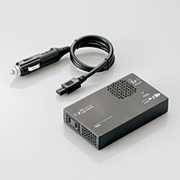 LOGITEC 定格出力150WのDC-ACインバーターです。車の電源(DC 12V)を家庭用の電源(AC100V)に変換することができます。 LPA-CIVT150BK