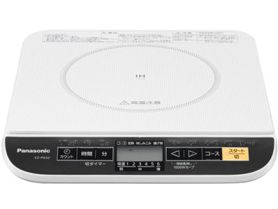 NATIONAL IH調理器 静音&1000Wセーブモード KZ-PG32