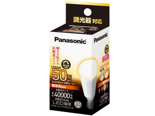 NATIONAL LED電球 6.4W (電球色相当) LDA6LGE17K50DSW