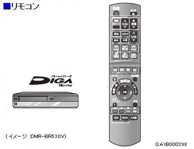 NATIONAL BD/DVDレコーダー「DIGA」用リモコン N2QAYB000298
